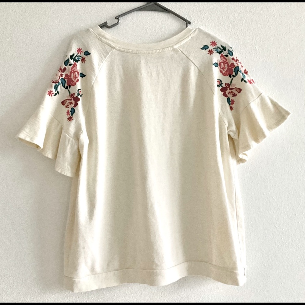 Flare Cream shoulder Blouses